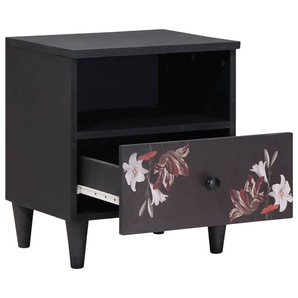 vidaXL Bedside Table Brown 40 x 33 x 46 cm Solid Mango Wood