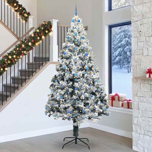 vidaXL Christmas Tree with 300 LEDs with Stand Green 300 cm PVC