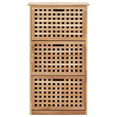 vidaXL Shoe Storage Cabinet 55x20x104 cm Solid Walnut Wood