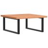 vidaXL Basin Shelf Wall Mounted Steel and Solid Wood Beech