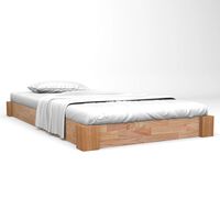 vidaXL Bed Frame Solid Oak Wood 140x200 cm