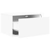 vidaXL Wall-mounted Bedside Cabinet with LED Lights White