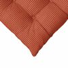 vidaXL Seat Cushions 4 pcs Red Orange 40 x 40 x 6 cm Corduroy Fabric