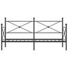 vidaXL Day Bed without Mattress Black 80x200 cm Steel