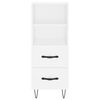 vidaXL Highboard White 34.5x34x180 cm Engineered Wood