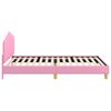 vidaXL Children's Bed Frame with Headboard Pink 80 x 200 cm Fabric