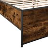 vidaXL Bed Frame without Mattress Smoked Oak 120x200 cm