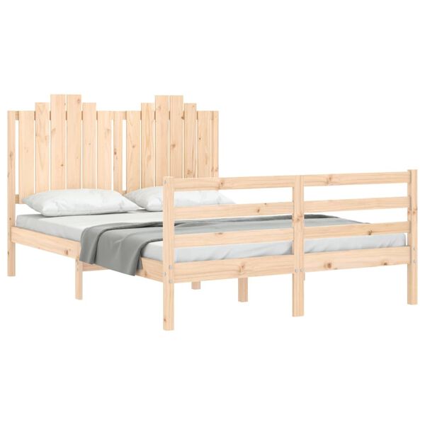 vidaXL Bed Frame without Mattress 140x190 cm Solid Wood