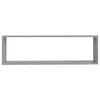 vidaXL Wall Cube Shelves 4 pcs Grey Sonoma 100x15x30 cm Engineered Wood