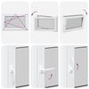 vidaXL Basement Window "RISOR" 90x70 cm Tilt&Turn DIN Right White