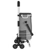 vidaXL Shopping Trolley Folding Grey 47 x 39 x 100.5 cm Oxford fabric