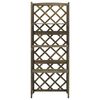 vidaXL Trellis with Shelves Grey 55x30x140 cm Solid Fir Wood
