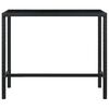 vidaXL Garden Bar Table Black 130x60x110 cm Poly Rattan and Glass