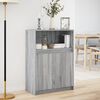 vidaXL Sideboard with LED Grey Sonoma 72x34x100 cm Engineered Wood