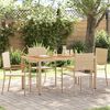 vidaXL Garden Stacking Chairs 4 pcs Cream and Brown