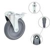 vidaXL Bolt Hole Swivel Casters with Double Brakes 4 pcs 125 mm