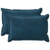 vidaXL Cushion with Pillow HOUTEN 2 pcs Blue Velvet