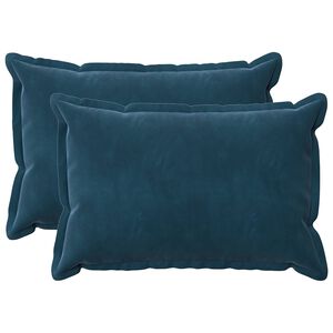 vidaXL Cushion with Pillow HOUTEN 2 pcs Blue Velvet