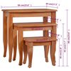 vidaXL Nesting Side Tables 3 pcs Solid Wood Mahogany