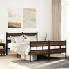 vidaXL Bed Frame without Mattress with Headboard and Footboard 140x190 cm