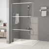 vidaXL Walk-in Shower Wall Silver 115x195 cm Clear ESG Glass