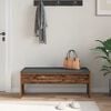 vidaXL Hall Bench with Cushion Old Wood 103 x 38 x 40 cm