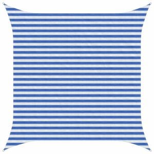 vidaXL Sunshade Sail Blue and White 3 x 3 m HDPE