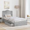 vidaXL Storage Bed with Drawer Grey Sonoma 90 x 200 cm Engineered Wood