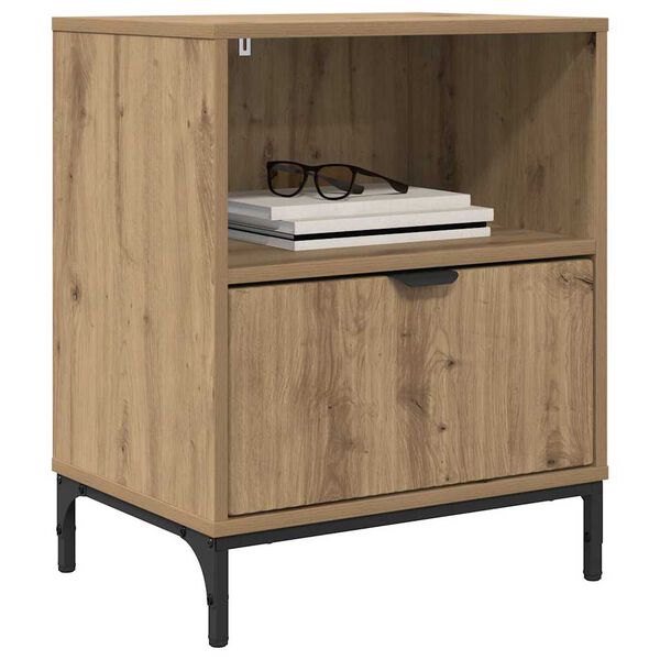 vidaXL Bedside Tables with Drawer 2 pcs Artisan oak 49 x 36 x 61 cm