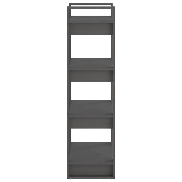 vidaXL Book Cabinet/Room Divider Grey 60x35x125 cm Solid Wood