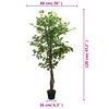 vidaXL Artificial Ficus Tree 630 Leaves 120 cm Green