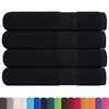 vidaXL Towels "FROGN" 4 pcs Black 100x200 cm 360 gsm