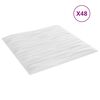 vidaXL Wall Panels 48 pcs White 50x50 cm XPS 12 m² Stone