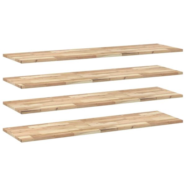 vidaXL Floating Shelves 4 pcs 140x40x2 cm Untreated Solid Wood Acacia