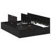 vidaXL Storage Bed Frame Black Oak 140 x 200 cm Engineered Wood
