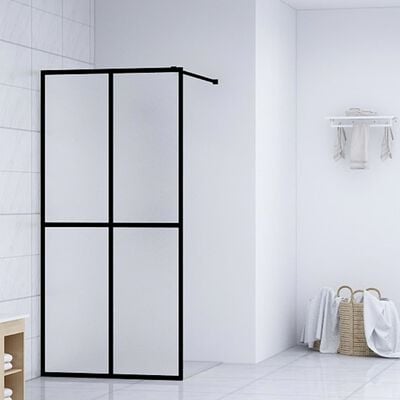 vidaXL Walk-in Shower Screen Frosted Tempered Glass 80x195 cm