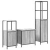 vidaXL Bathroom Furniture Set 3 pcs Grey Sonoma and Black
