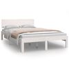 vidaXL Bed Frame without Mattress White Solid Wood Pine 120x200cm