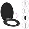 vidaXL Soft-close Toilet Seat with Quick-release Design Black