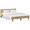 vidaXL Bed Frame Artisan Oak 140 x 190 cm Engineered Wood