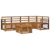 vidaXL Sofa Sets 6 pcs Natural Solid Acacia Wood