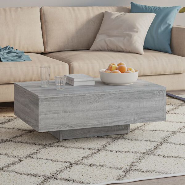 vidaXL Coffee Table Grey Sonoma 85x55x31 cm Engineered Wood