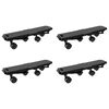 vidaXL Moving Dollies with 4 Wheels 4 pcs Black Polypropylene 170 kg