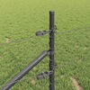 vidaXL Fence Post Grey 10 x 0.4 m (25 mm mesh) Steel and PVC