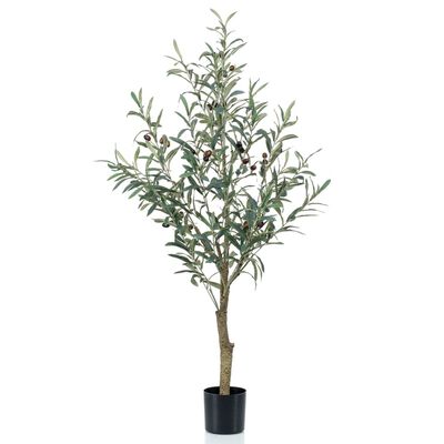 Emerald Artificial Olive Tree 115 cm in Plastic Pot