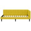 vidaXL Corner Bed Frame with Headboard Yellow 90 x 200 cm Velvet