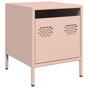 vidaXL Bedside Cabinet&nbsp;Pink 35x39x43.5 cm Steel