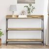 vidaXL Console Table with Shelf Artisan oak 100 x 30 x 80 cm