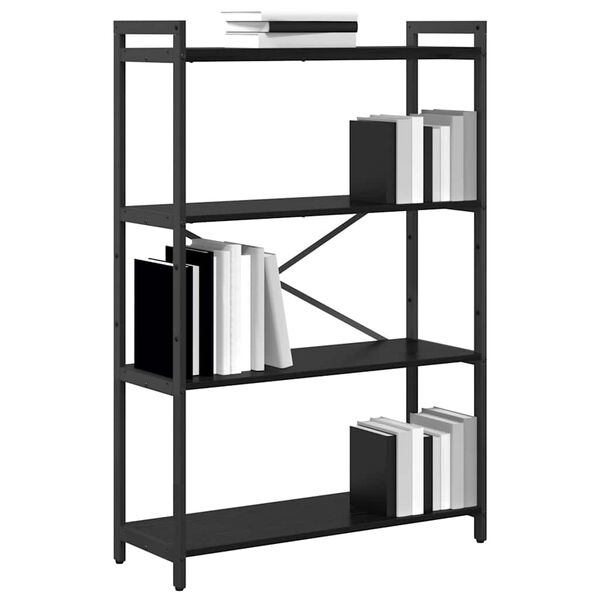 vidaXL Bookshelf Black Oak 80 x 30 x 120 cm Engineered Wood