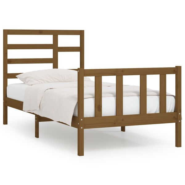 vidaXL Bed Frame without Mattress Honey Brown 90x200 cm Solid Wood Pine